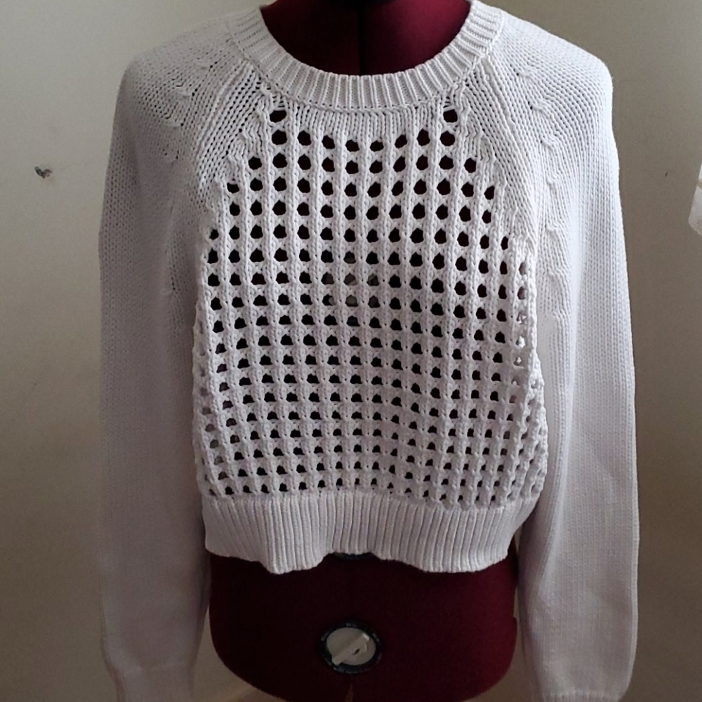 Banana Republic open knit cropped sweater